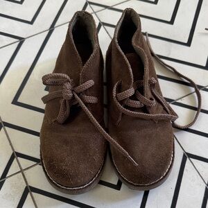 Brown Suede Kids Shoes